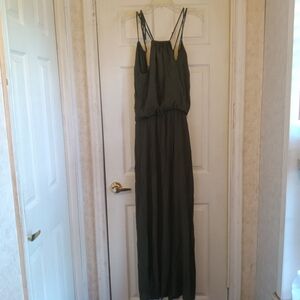 Elegant Olive Green Maxi Dress